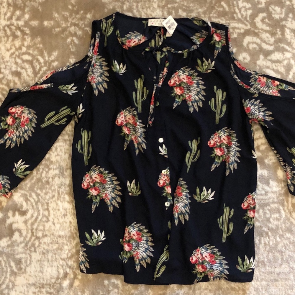 Cold shoulder blouse